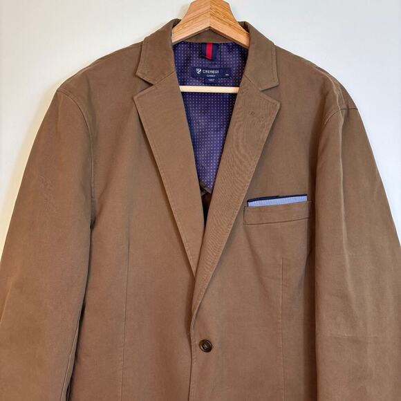 Cremieux Classic Sport Coat Blazer size Large Chocolate Brown Cotton Breathable - Picture 3 of 12
